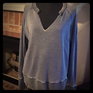 Dear John VNeck Sweatshirt initially faded blue